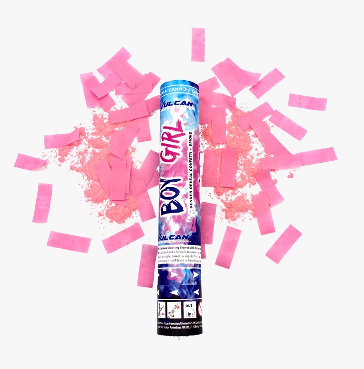 Confetti en poeder kanon roze